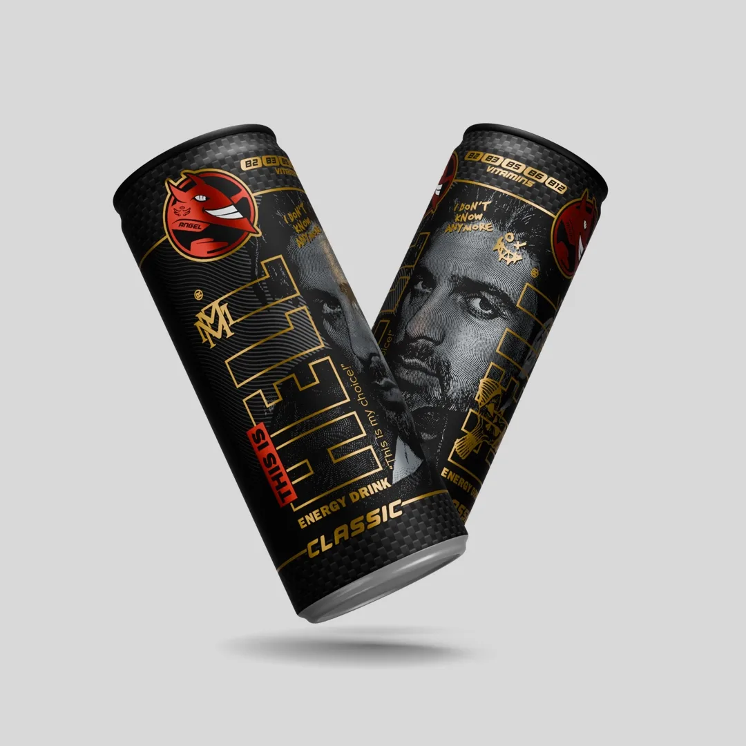 HELL Energy x Michele Morrone limited edition can renders